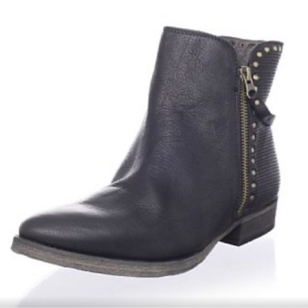 Ksubi Black Studded leather Ankle Boots